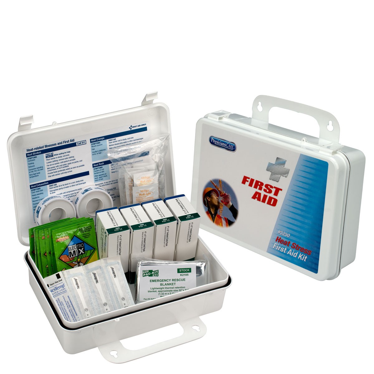 Heat Stress Kit with Plastic Case - First Aid Safety
